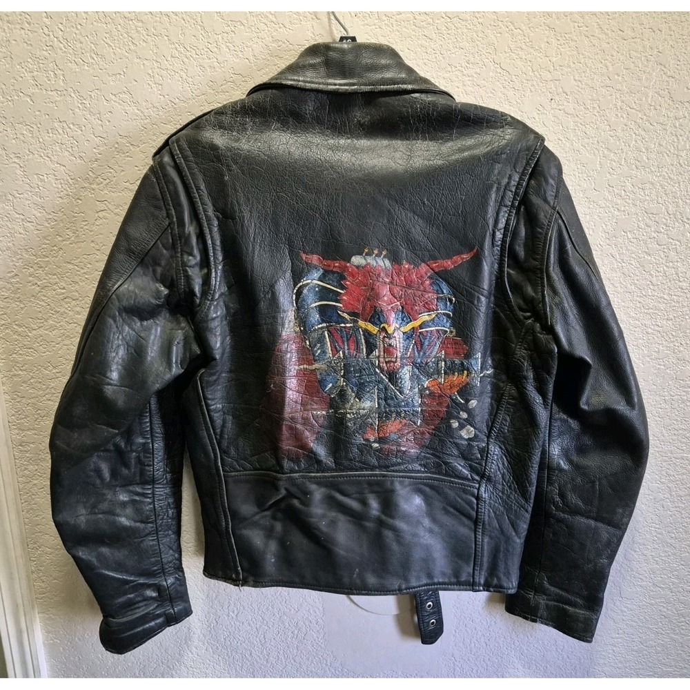 Vintage 80's Judas Priest Defenders of the Faith Leather Jacket Men's Medium